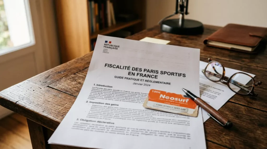 Fiscalité et prélèvements sur les paris sportifs en France et impact pour les parieurs utilisant Neosurf