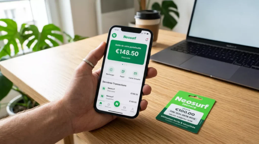 Interface du compte MyNeosurf pour les paris sportifs en France