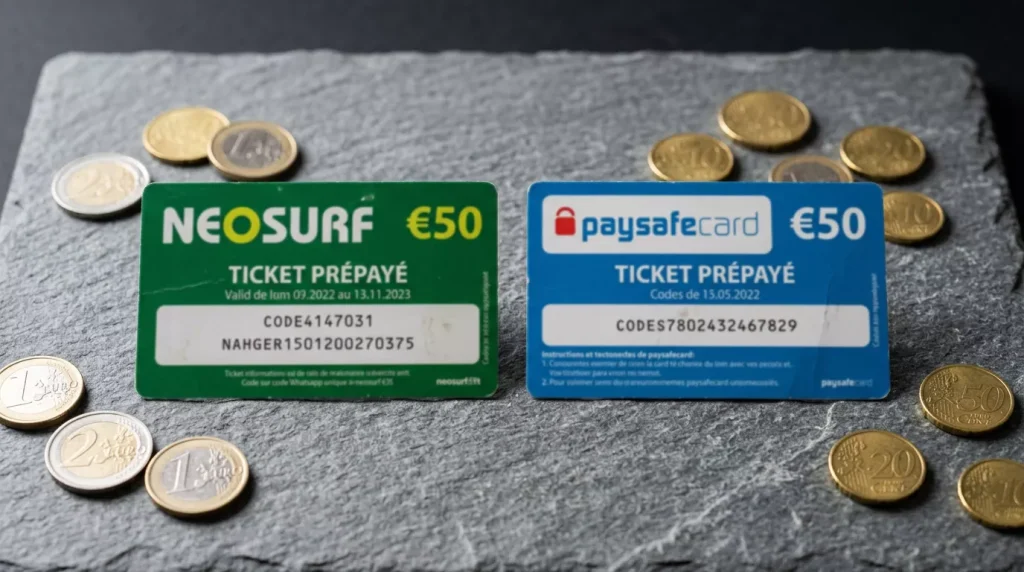 Comparaison Neosurf et Paysafecard pour les paris sportifs en France